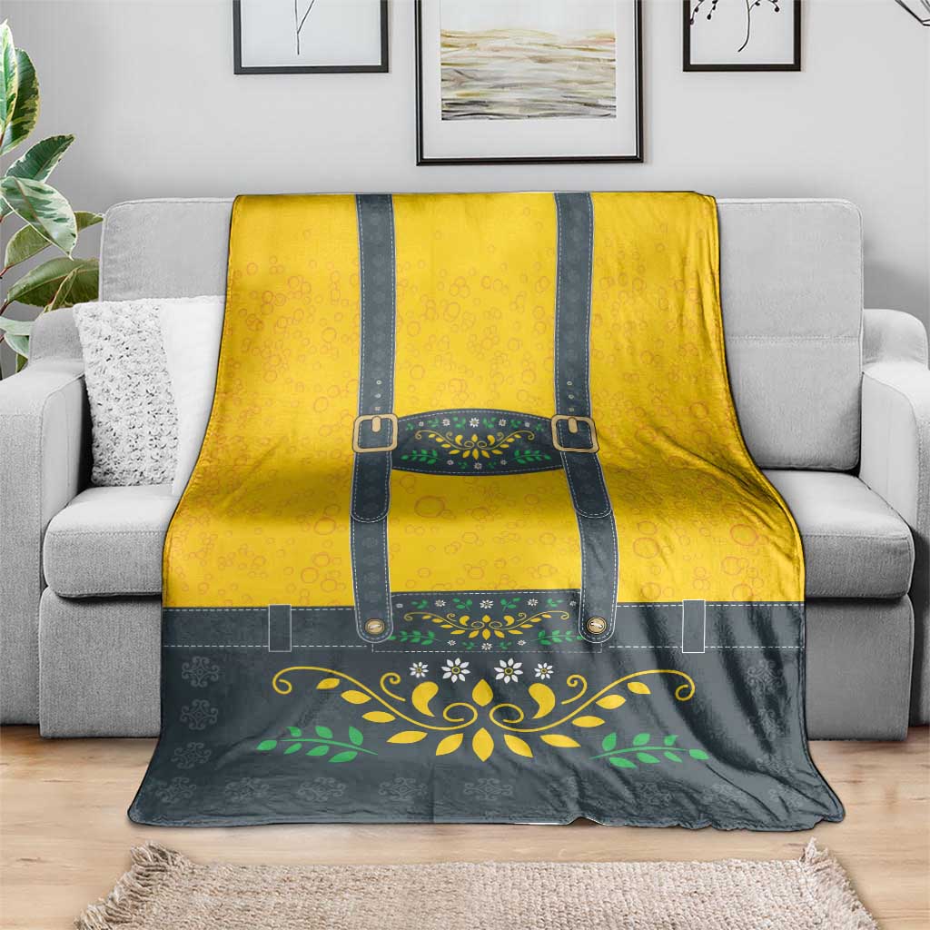 Lederhosen Oktoberfest Blanket Bavarian Beer Time - Wonder Print Shop