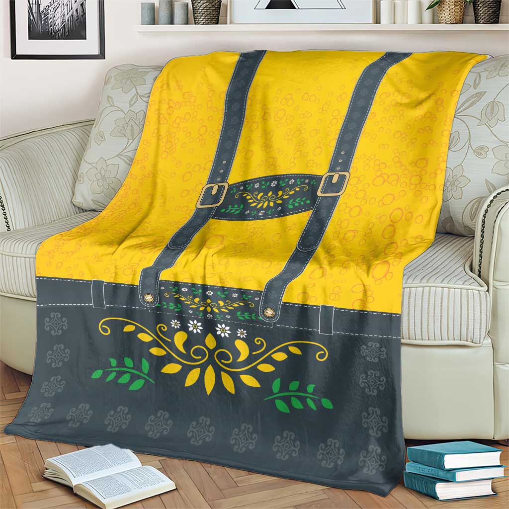Lederhosen Oktoberfest Blanket Bavarian Beer Time - Wonder Print Shop