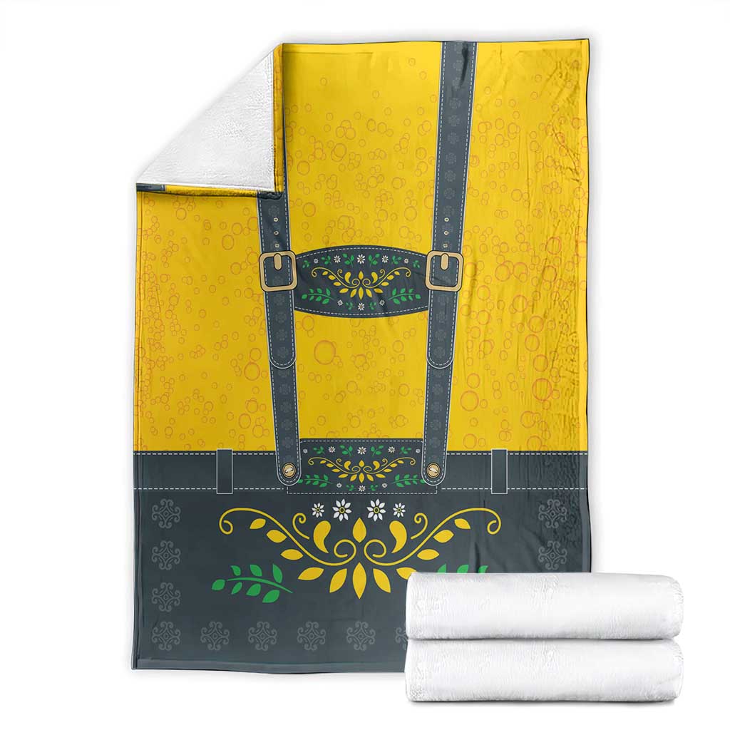 Lederhosen Oktoberfest Blanket Bavarian Beer Time - Wonder Print Shop