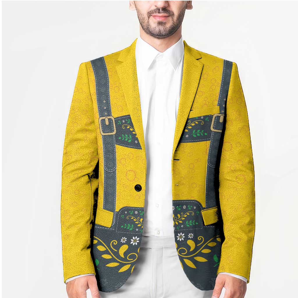Lederhosen Oktoberfest Blazer Bavarian Beer Time - Wonder Print Shop