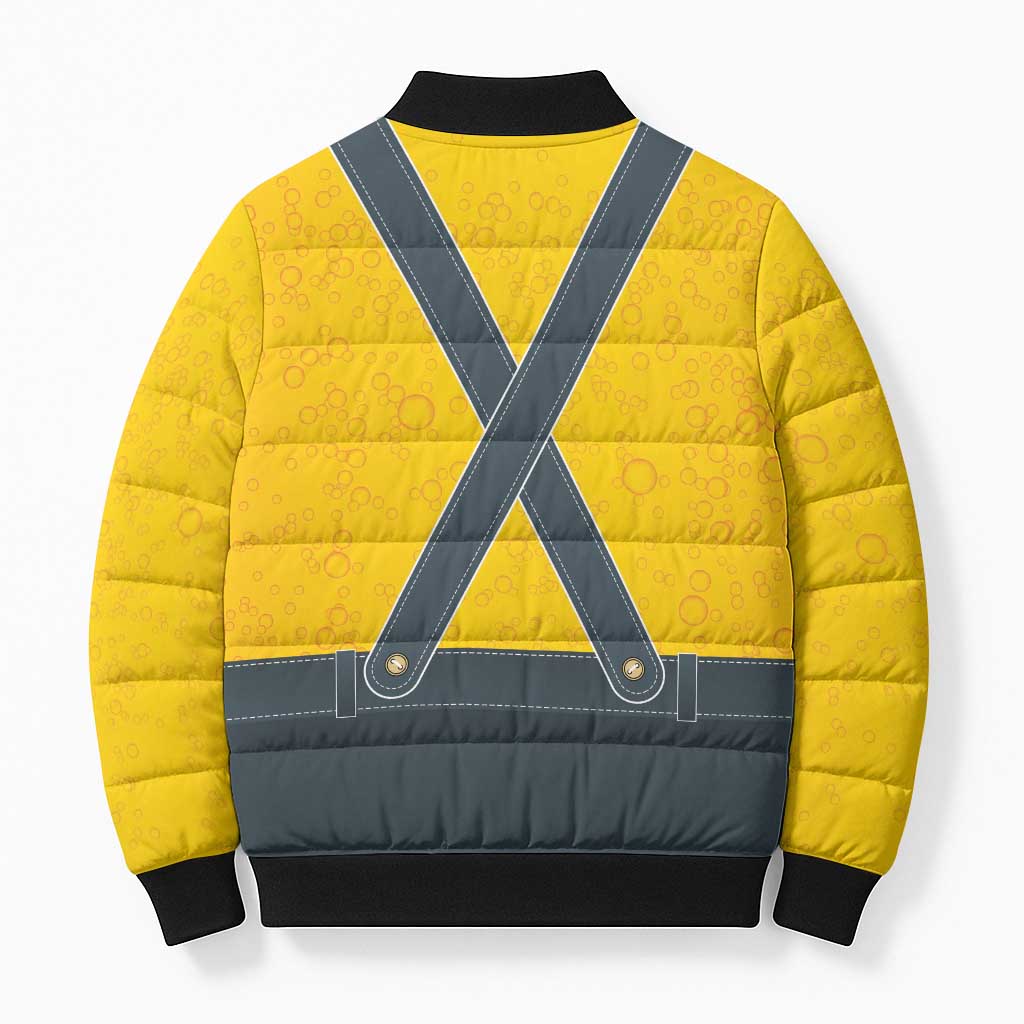 Lederhosen Oktoberfest Bomber Puffer Jacket Bavarian Beer Time - Wonder Print Shop