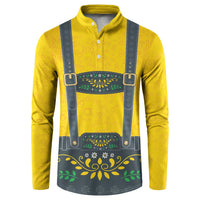 Lederhosen Oktoberfest Button Sweatshirt Bavarian Beer Time - Wonder Print Shop