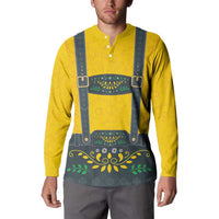 Lederhosen Oktoberfest Button Sweatshirt Bavarian Beer Time - Wonder Print Shop