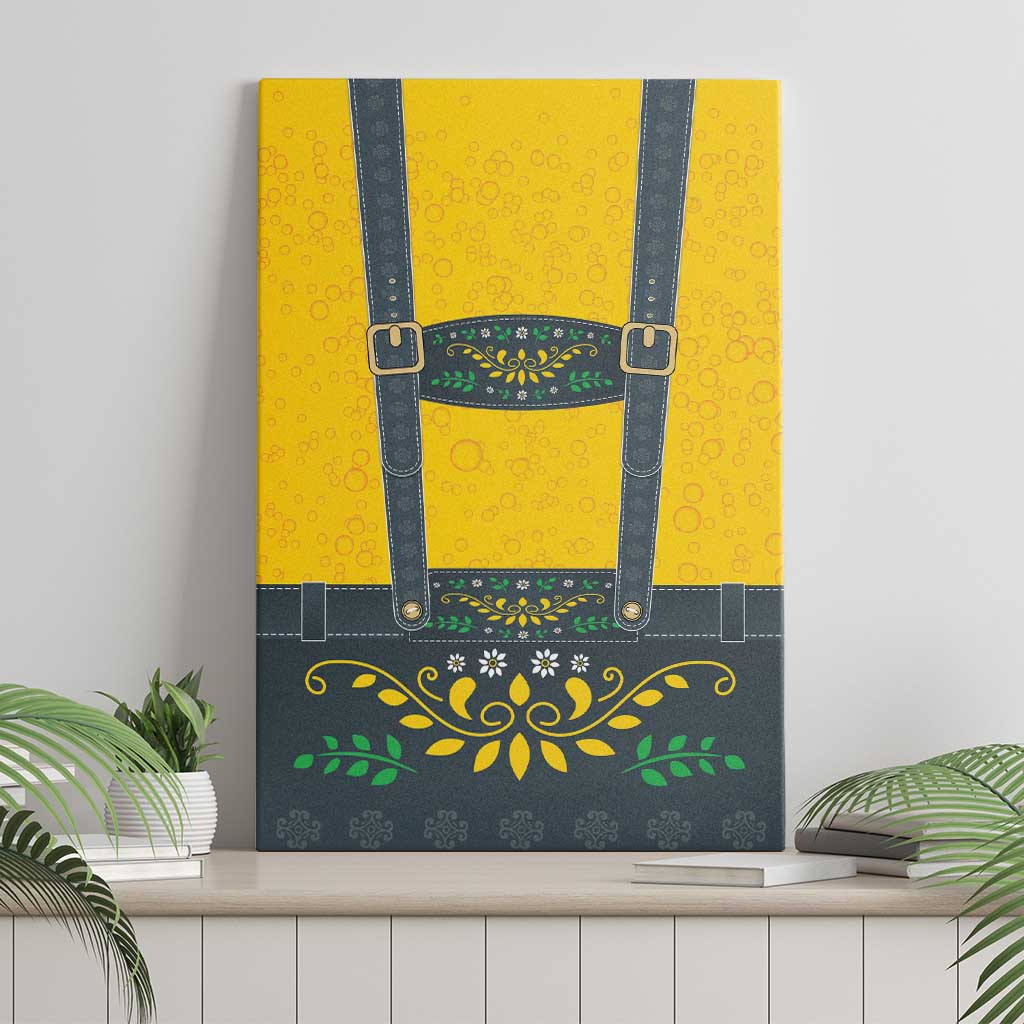 Lederhosen Oktoberfest Canvas Wall Art Bavarian Beer Time - Wonder Print Shop