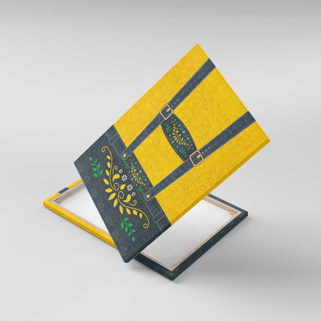 Lederhosen Oktoberfest Canvas Wall Art Bavarian Beer Time - Wonder Print Shop