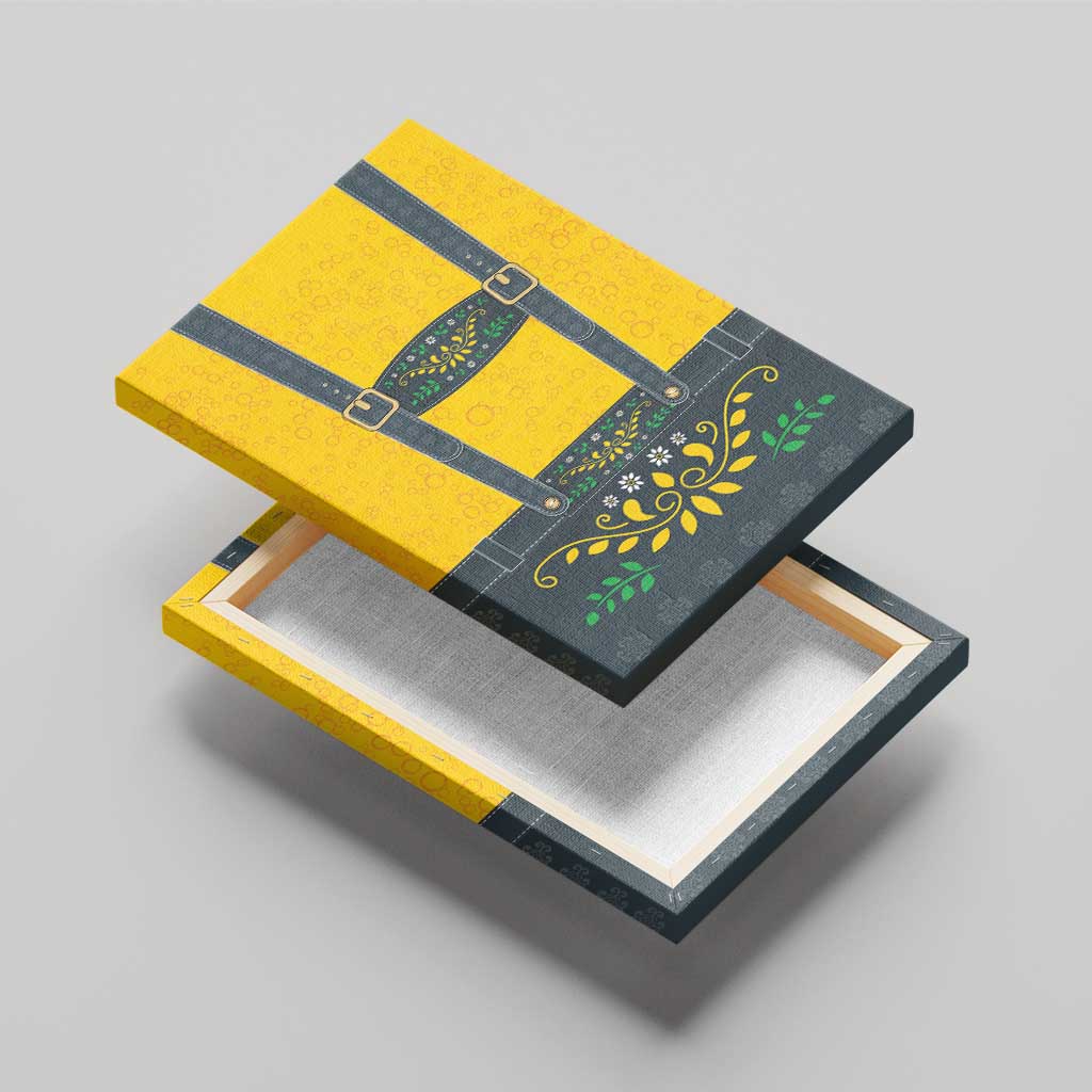 Lederhosen Oktoberfest Canvas Wall Art Bavarian Beer Time - Wonder Print Shop