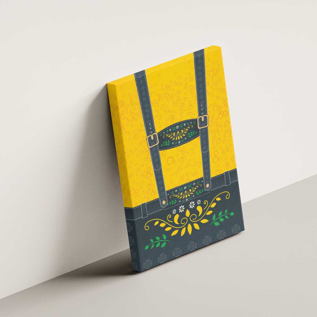 Lederhosen Oktoberfest Canvas Wall Art Bavarian Beer Time - Wonder Print Shop