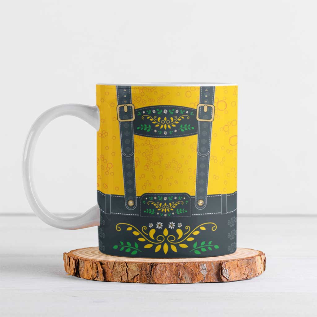 Lederhosen Oktoberfest Ceramic Mug Bavarian Beer Time - Wonder Print Shop