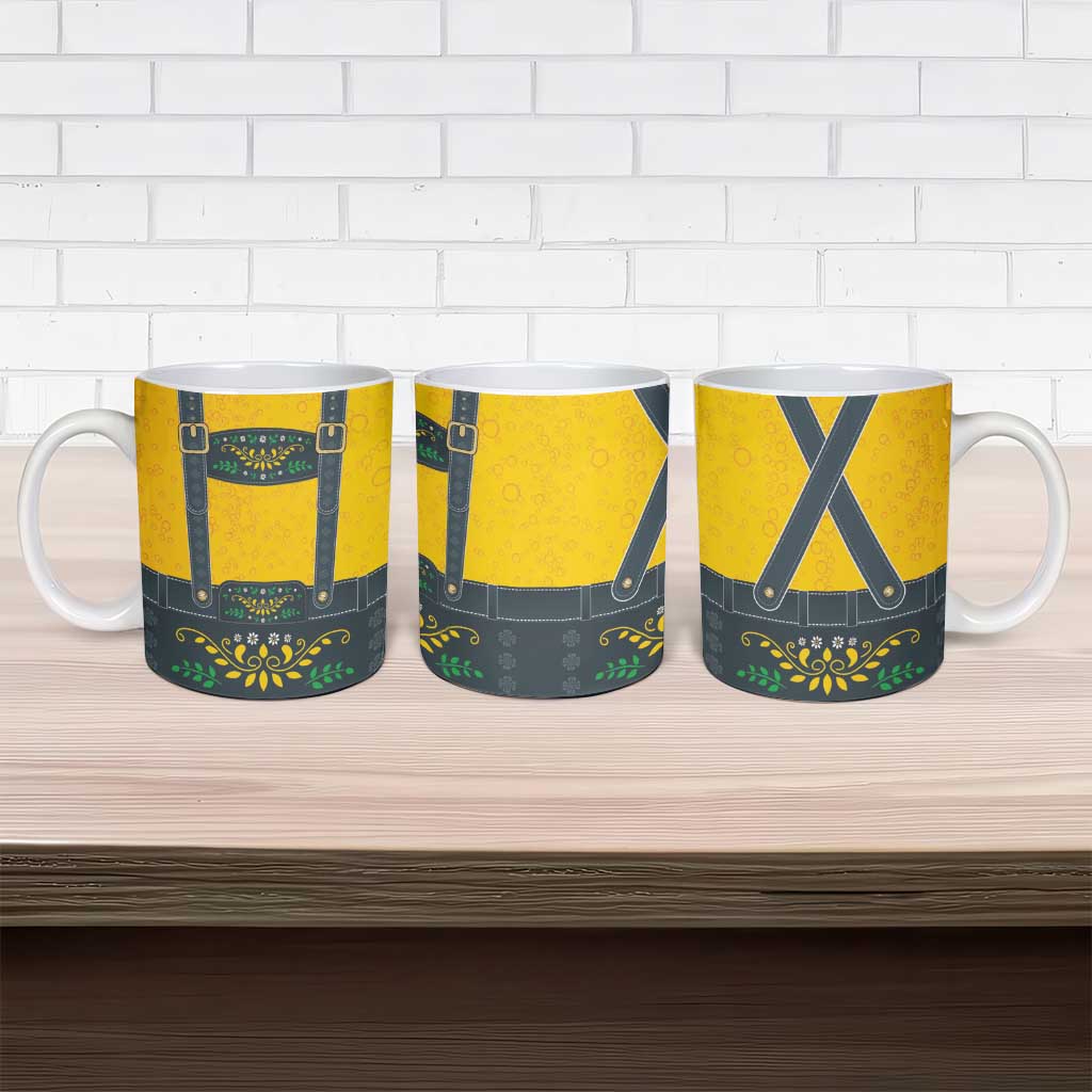 Lederhosen Oktoberfest Ceramic Mug Bavarian Beer Time - Wonder Print Shop