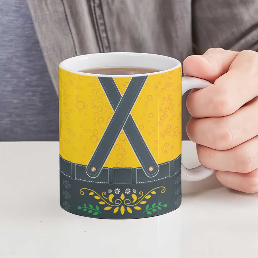 Lederhosen Oktoberfest Ceramic Mug Bavarian Beer Time - Wonder Print Shop