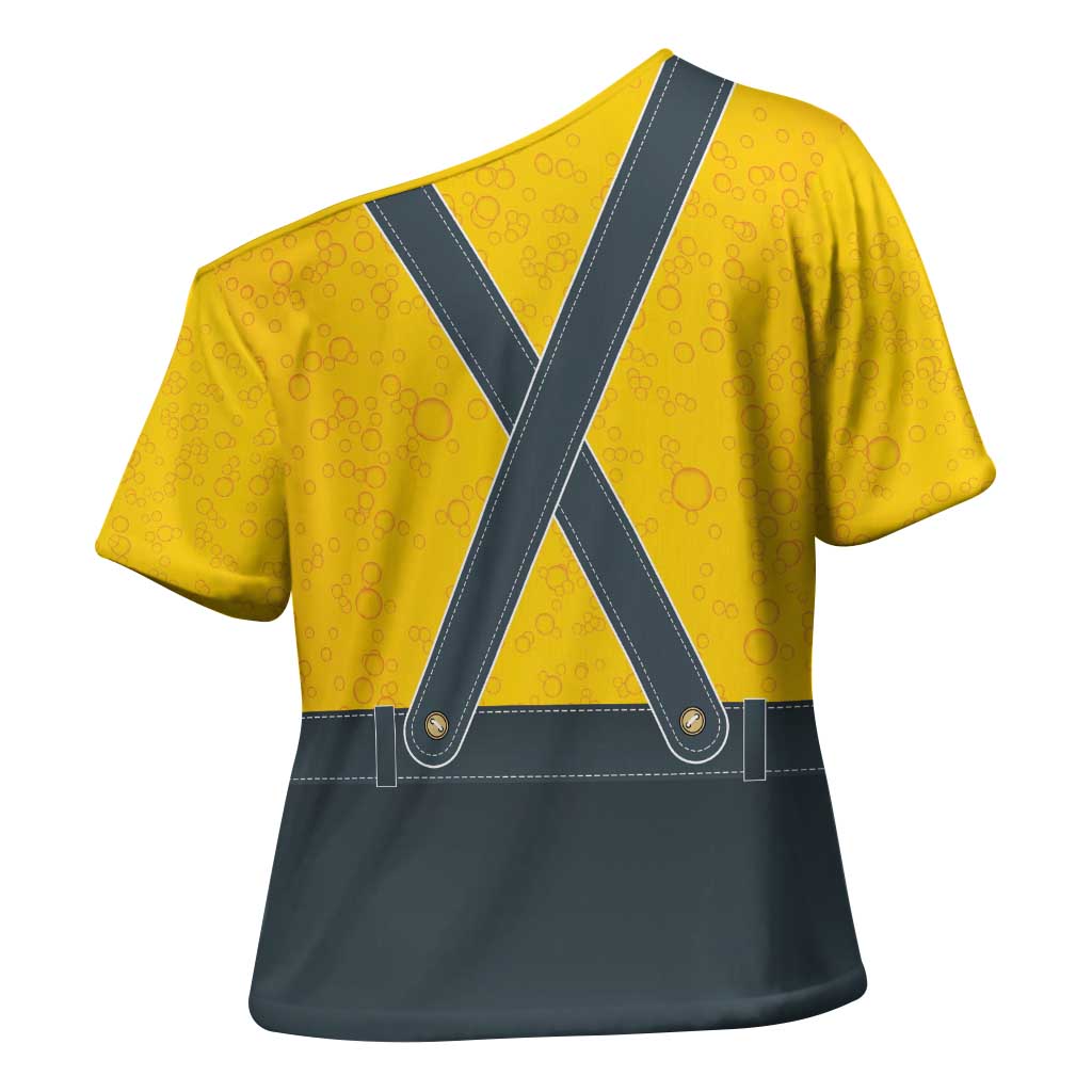 Lederhosen Oktoberfest Cross Shoulder Shirt Bavarian Beer Time - Wonder Print Shop