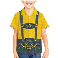 Lederhosen Oktoberfest Family Matching Mermaid Dress and Hawaiian Shirt Bavarian Beer Time - Wonder Print Shop