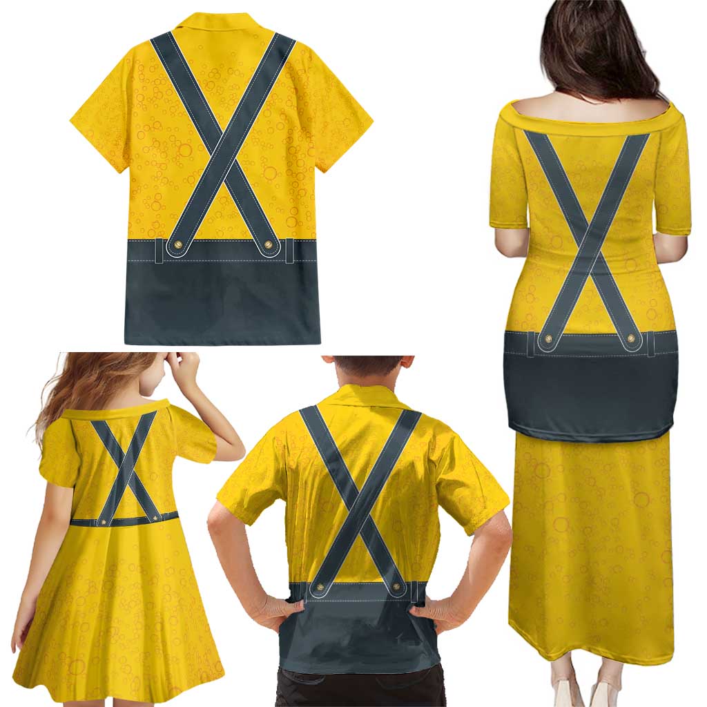 Lederhosen Oktoberfest Family Matching Puletasi and Hawaiian Shirt Bavarian Beer Time - Wonder Print Shop