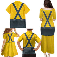 Lederhosen Oktoberfest Family Matching Puletasi and Hawaiian Shirt Bavarian Beer Time - Wonder Print Shop