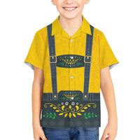 Lederhosen Oktoberfest Family Matching Tank Maxi Dress and Hawaiian Shirt Bavarian Beer Time - Wonder Print Shop