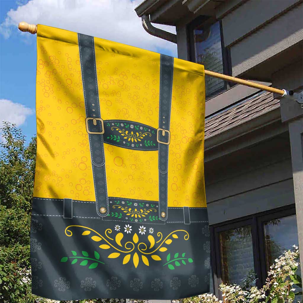 Lederhosen Oktoberfest Garden Flag Bavarian Beer Time - Wonder Print Shop