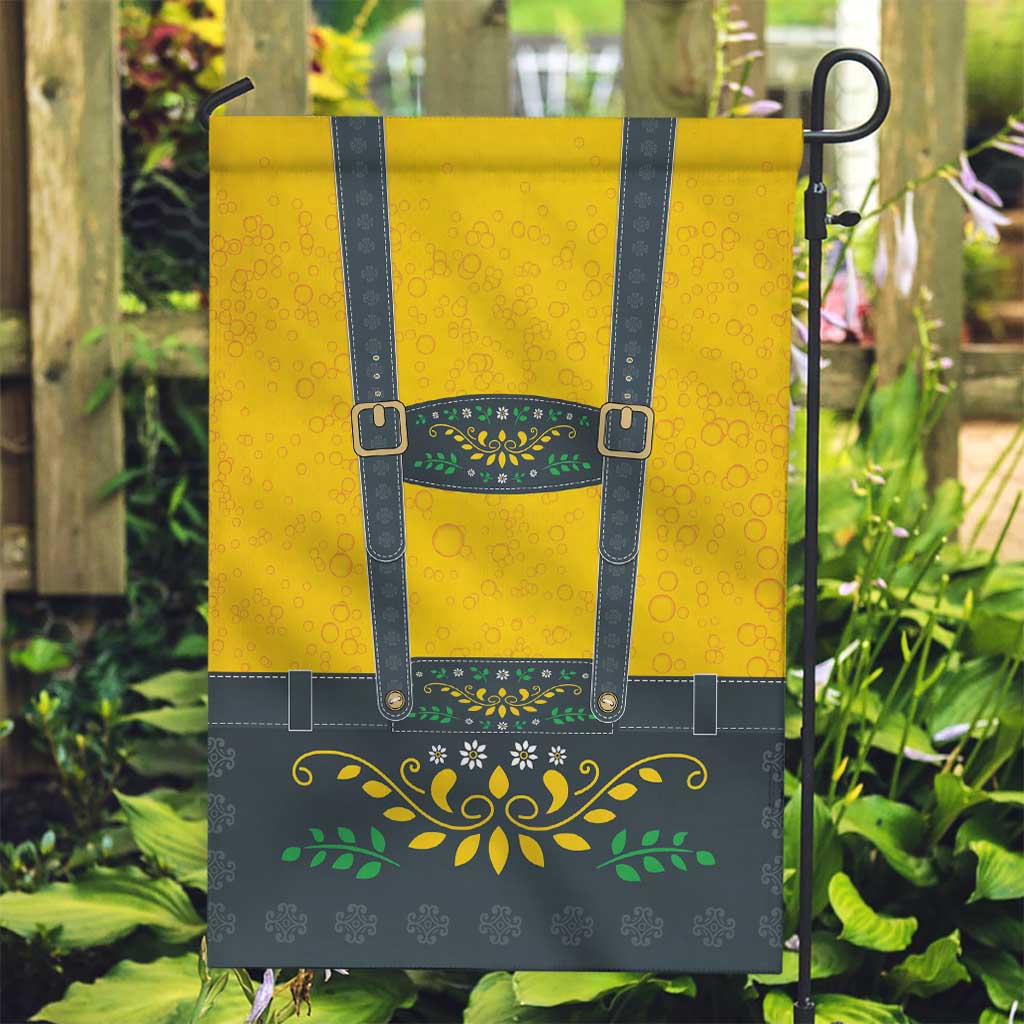 Lederhosen Oktoberfest Garden Flag Bavarian Beer Time - Wonder Print Shop