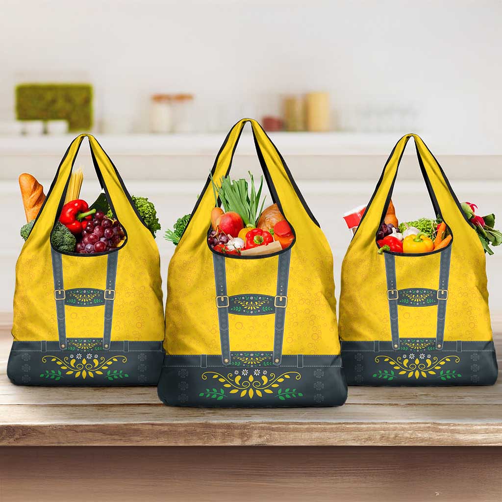 Lederhosen Oktoberfest Grocery Bag Bavarian Beer Time - Wonder Print Shop