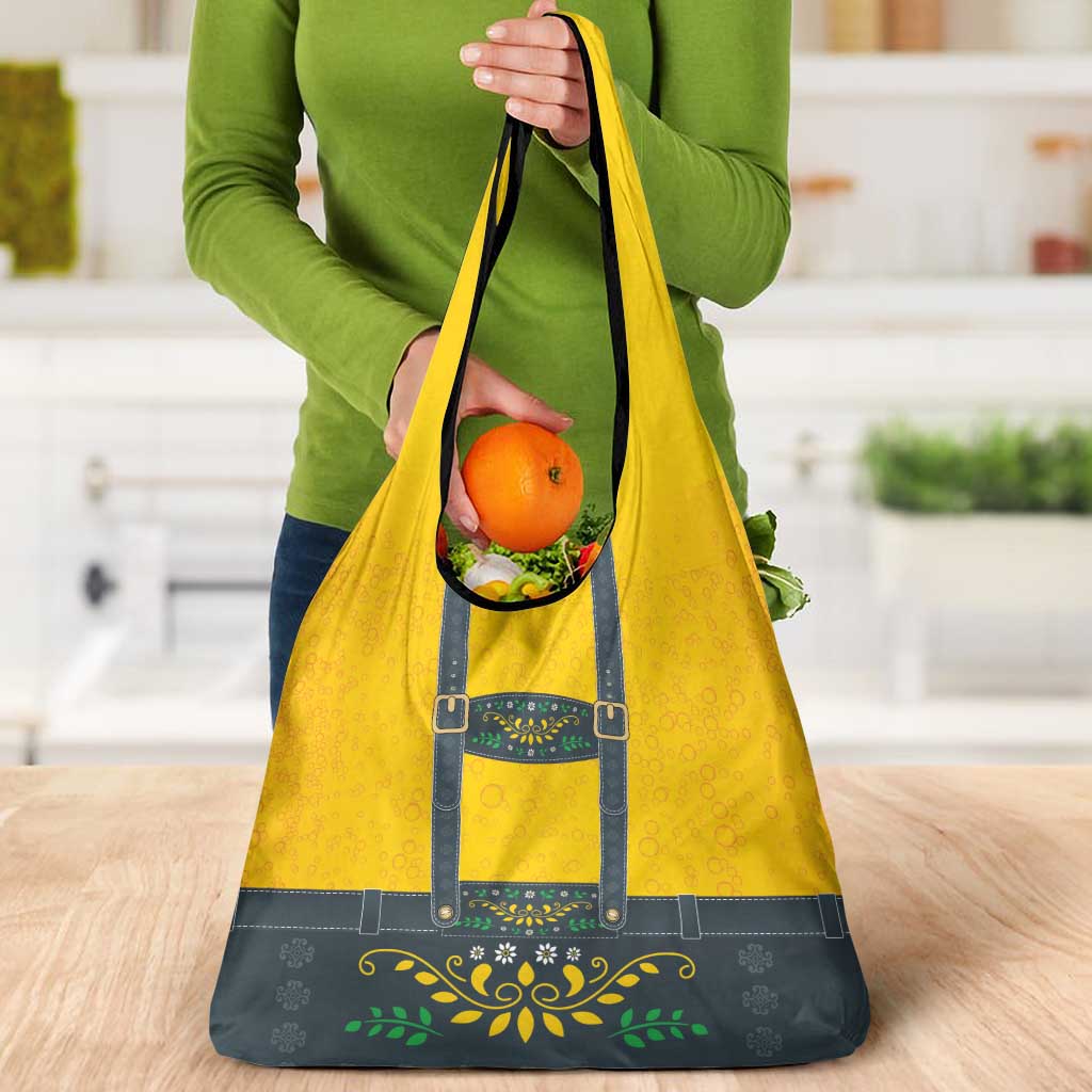 Lederhosen Oktoberfest Grocery Bag Bavarian Beer Time - Wonder Print Shop