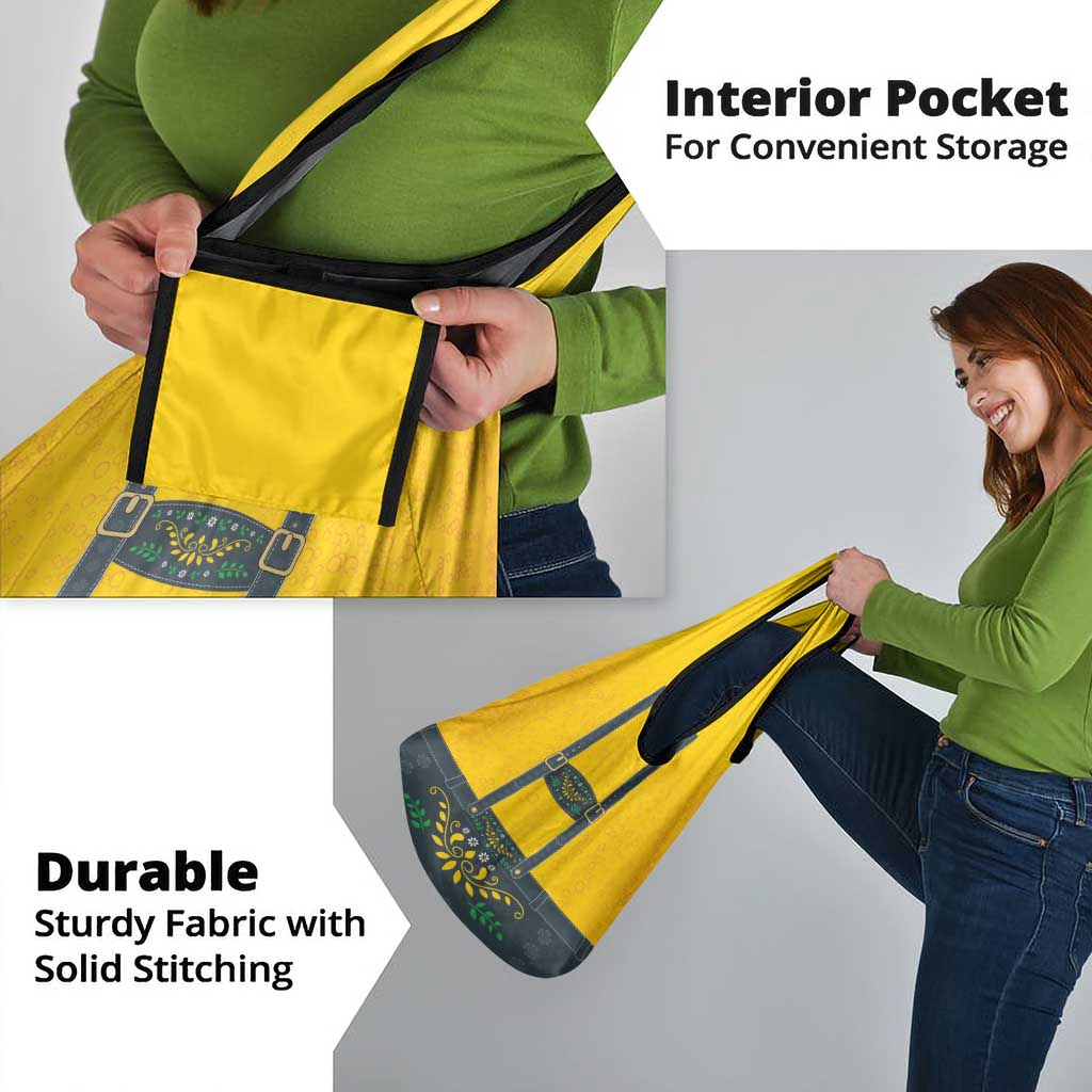 Lederhosen Oktoberfest Grocery Bag Bavarian Beer Time - Wonder Print Shop