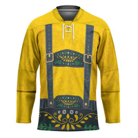 Lederhosen Oktoberfest Hockey Jersey Bavarian Beer Time - Wonder Print Shop