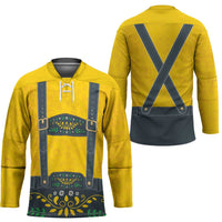 Lederhosen Oktoberfest Hockey Jersey Bavarian Beer Time - Wonder Print Shop