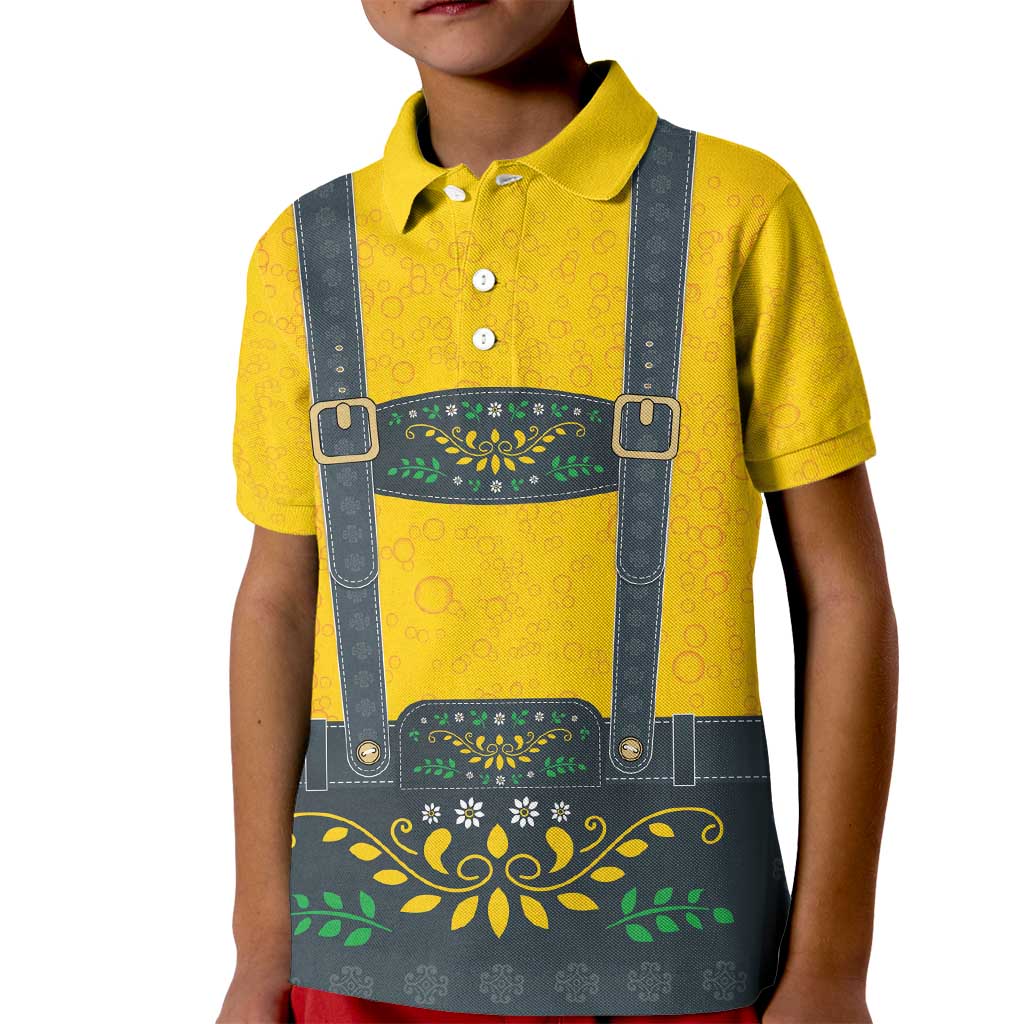 Lederhosen Oktoberfest Kid Polo Shirt Bavarian Beer Time - Wonder Print Shop