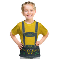 Lederhosen Oktoberfest Kid T Shirt Bavarian Beer Time - Wonder Print Shop