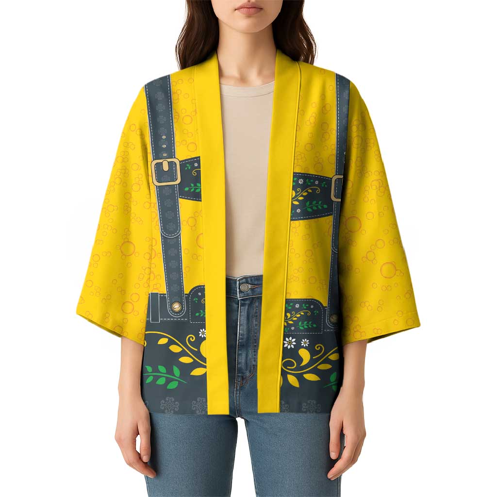 Lederhosen Oktoberfest Kimono Bavarian Beer Time - Wonder Print Shop