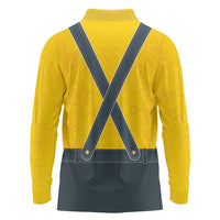 Lederhosen Oktoberfest Long Sleeve Polo Shirt Bavarian Beer Time - Wonder Print Shop