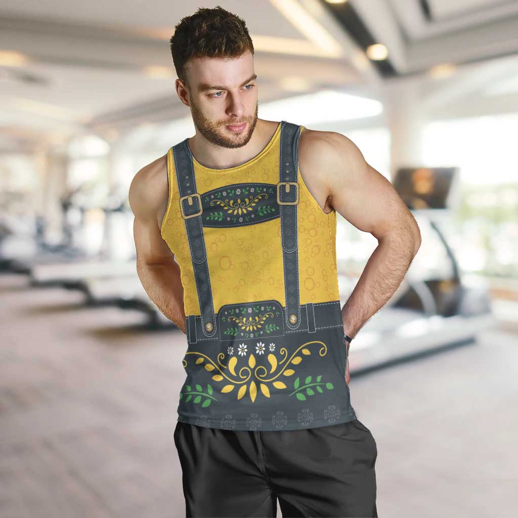 Lederhosen Oktoberfest Men Tank Top Bavarian Beer Time - Wonder Print Shop