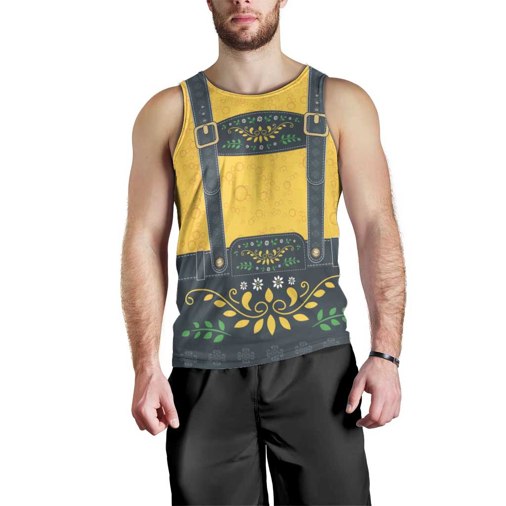 Lederhosen Oktoberfest Men Tank Top Bavarian Beer Time - Wonder Print Shop