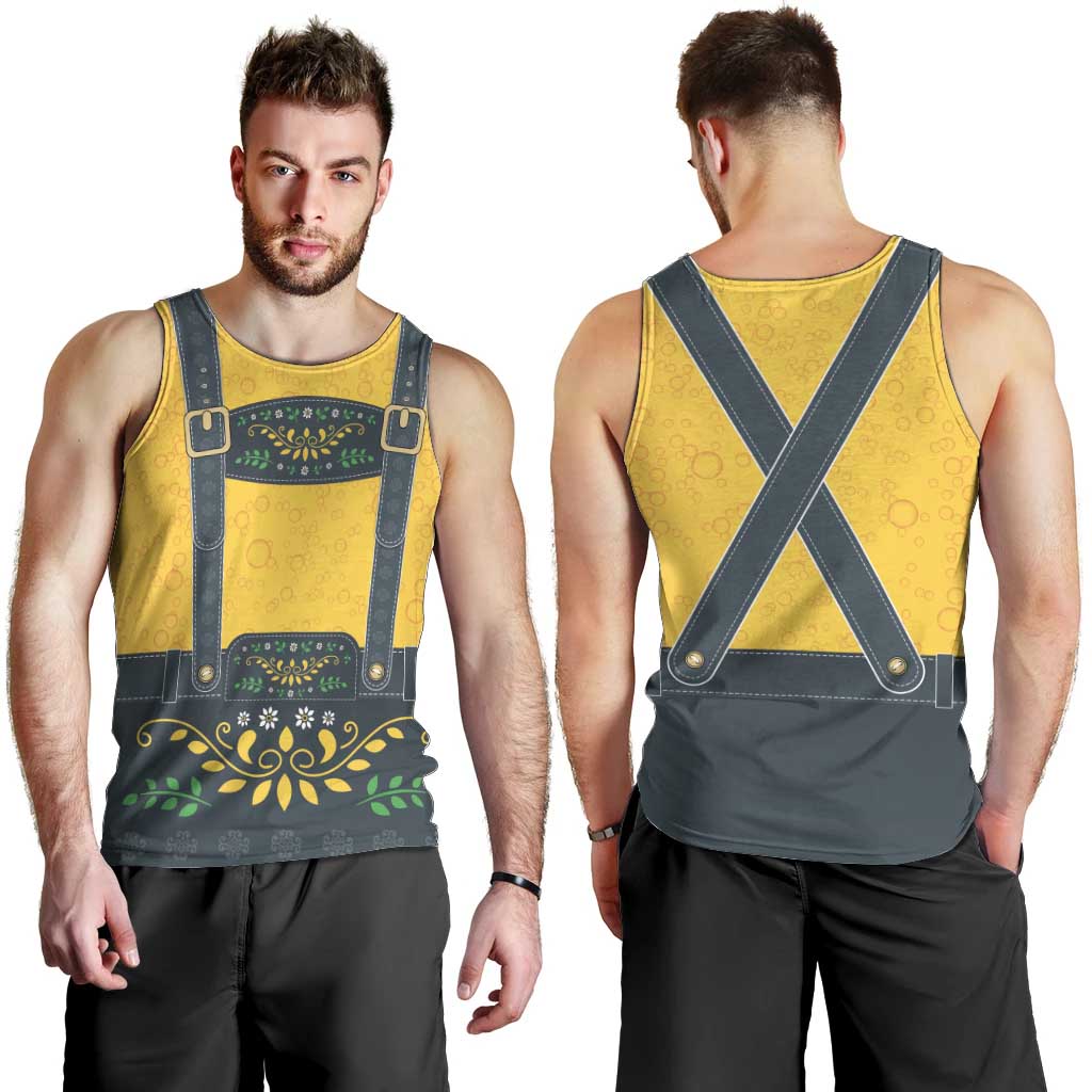 Lederhosen Oktoberfest Men Tank Top Bavarian Beer Time - Wonder Print Shop
