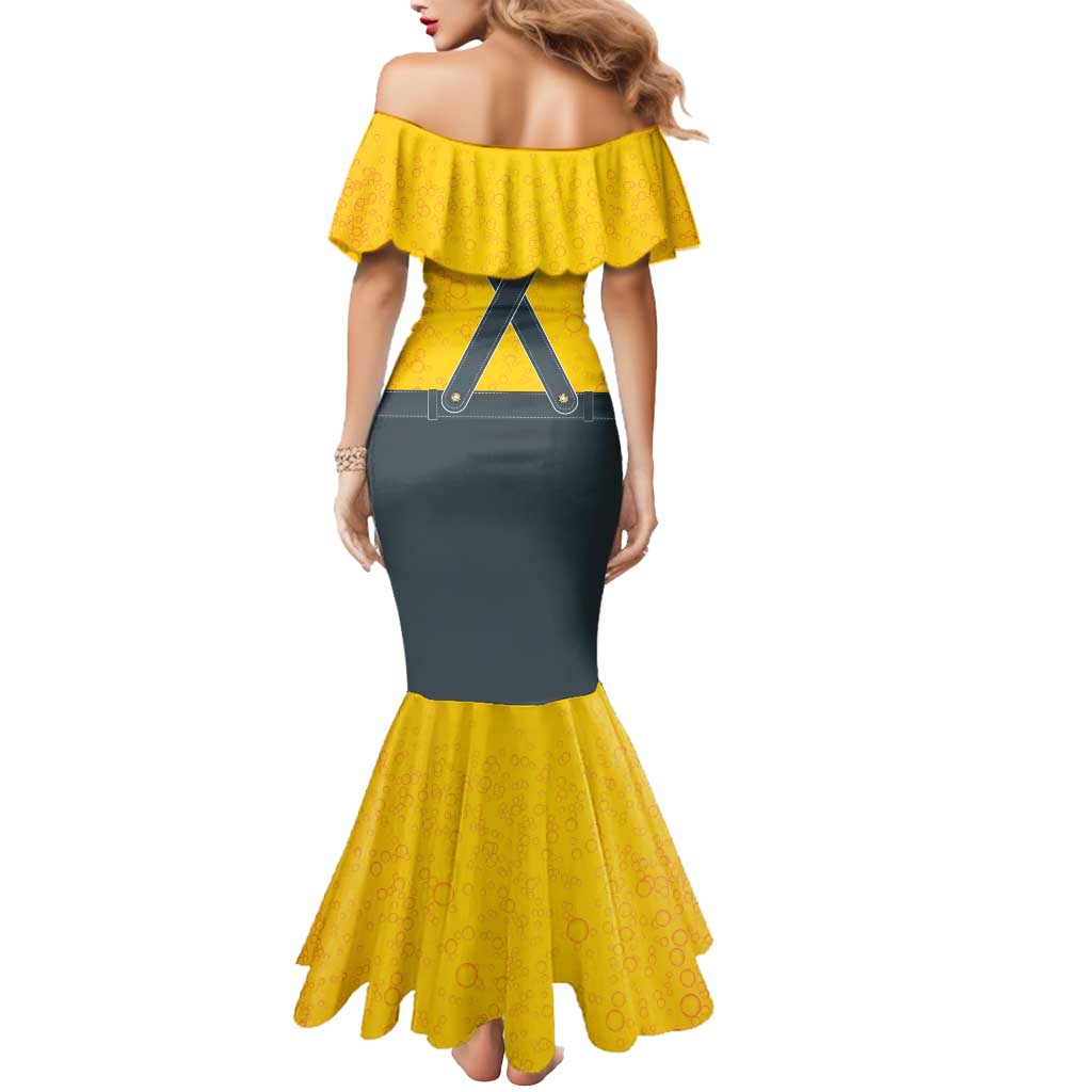 Lederhosen Oktoberfest Mermaid Dress Bavarian Beer Time - Wonder Print Shop