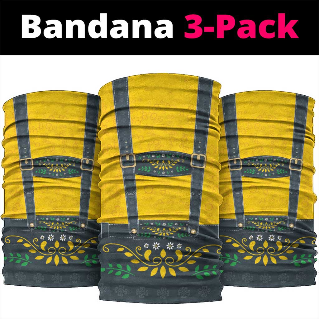 Lederhosen Oktoberfest Neck Gaiter Bavarian Beer Time - Wonder Print Shop