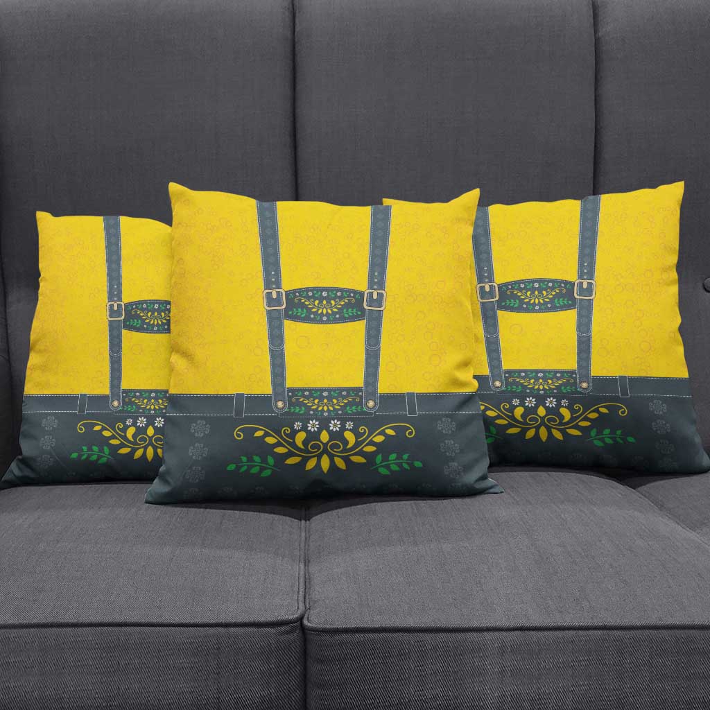 Lederhosen Oktoberfest Pillow Cover Bavarian Beer Time - Wonder Print Shop