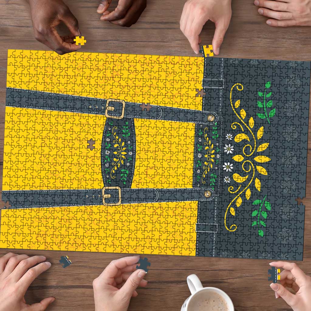 Lederhosen Oktoberfest Puzzle Bavarian Beer Time - Wonder Print Shop