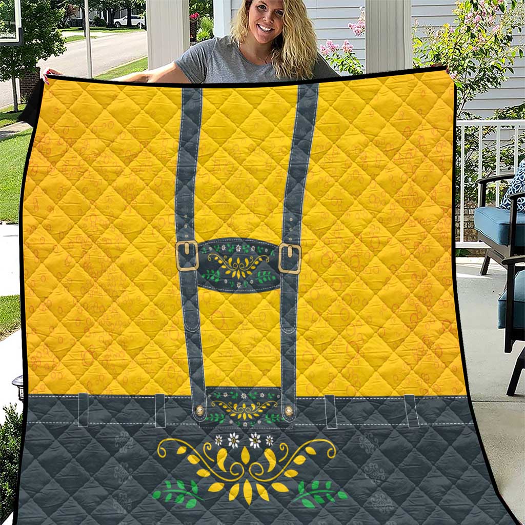 Lederhosen Oktoberfest Quilt Bavarian Beer Time - Wonder Print Shop