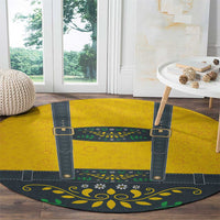 Lederhosen Oktoberfest Round Carpet Bavarian Beer Time - Wonder Print Shop