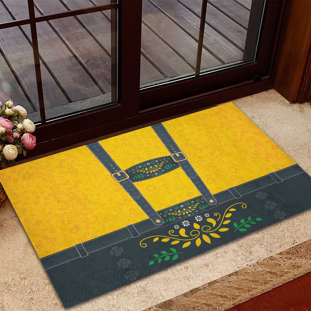 Lederhosen Oktoberfest Rubber Doormat Bavarian Beer Time - Wonder Print Shop