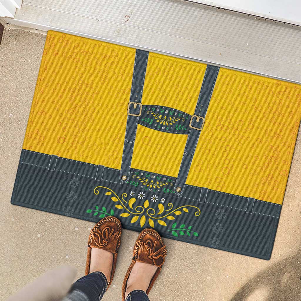 Lederhosen Oktoberfest Rubber Doormat Bavarian Beer Time - Wonder Print Shop