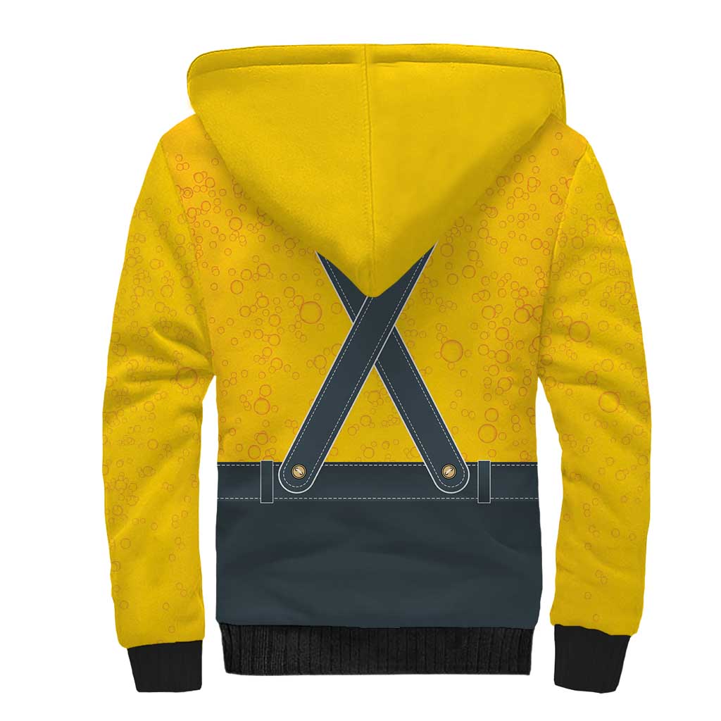 Lederhosen Oktoberfest Sherpa Hoodie Bavarian Beer Time - Wonder Print Shop