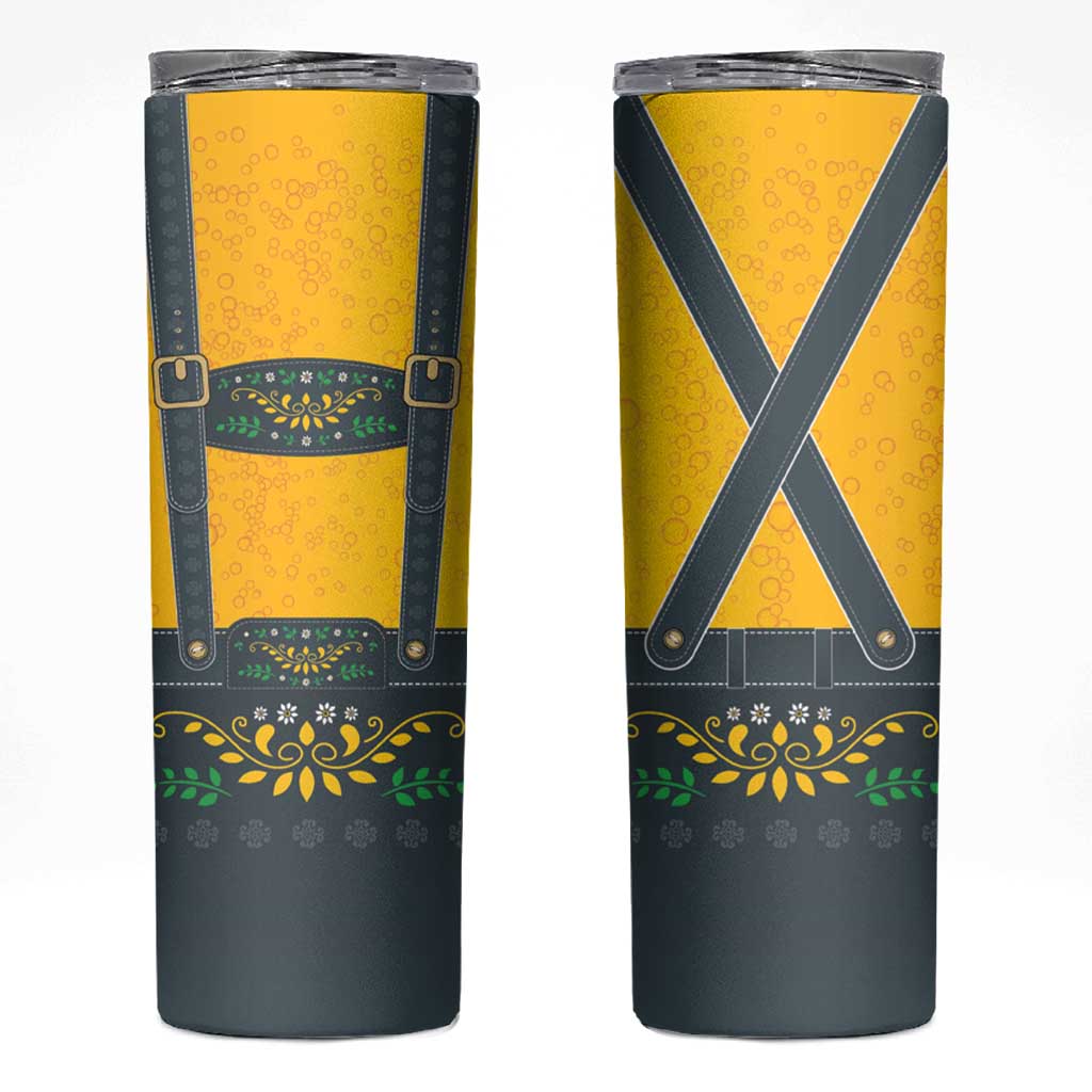 Lederhosen Oktoberfest Skinny Tumbler Bavarian Beer Time - Wonder Print Shop