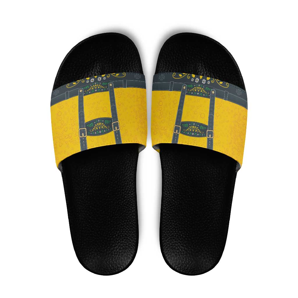 Lederhosen Oktoberfest Slide Sandals Bavarian Beer Time - Wonder Print Shop