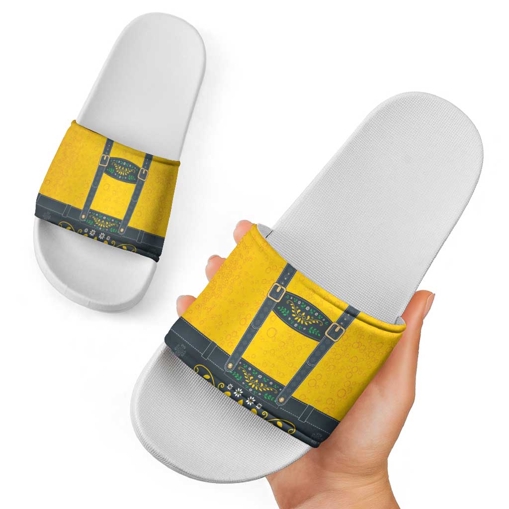 Lederhosen Oktoberfest Slide Sandals Bavarian Beer Time - Wonder Print Shop