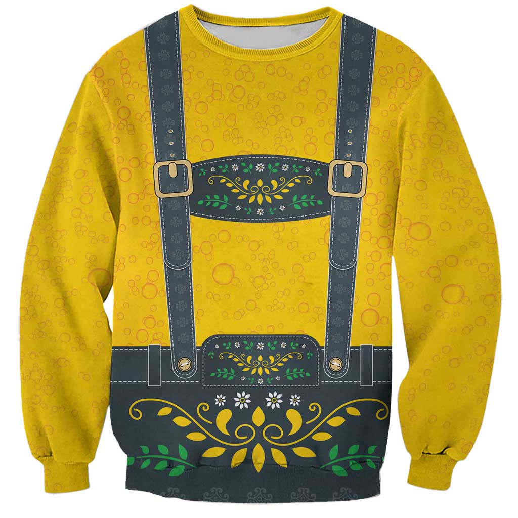 Lederhosen Oktoberfest Sweatshirt Bavarian Beer Time - Wonder Print Shop