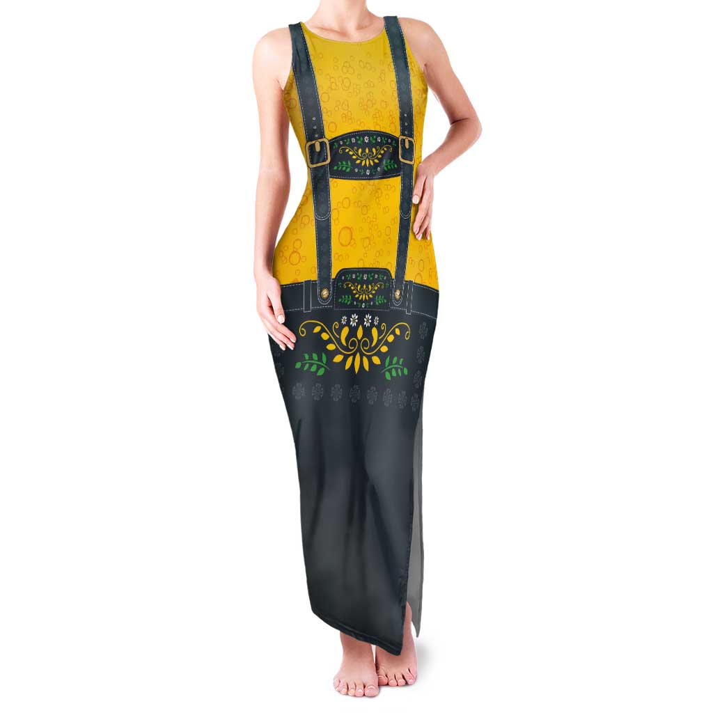 Lederhosen Oktoberfest Tank Maxi Dress Bavarian Beer Time - Wonder Print Shop