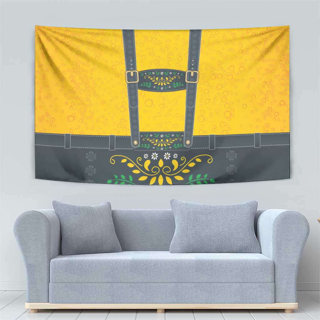 Lederhosen Oktoberfest Tapestry Bavarian Beer Time - Wonder Print Shop