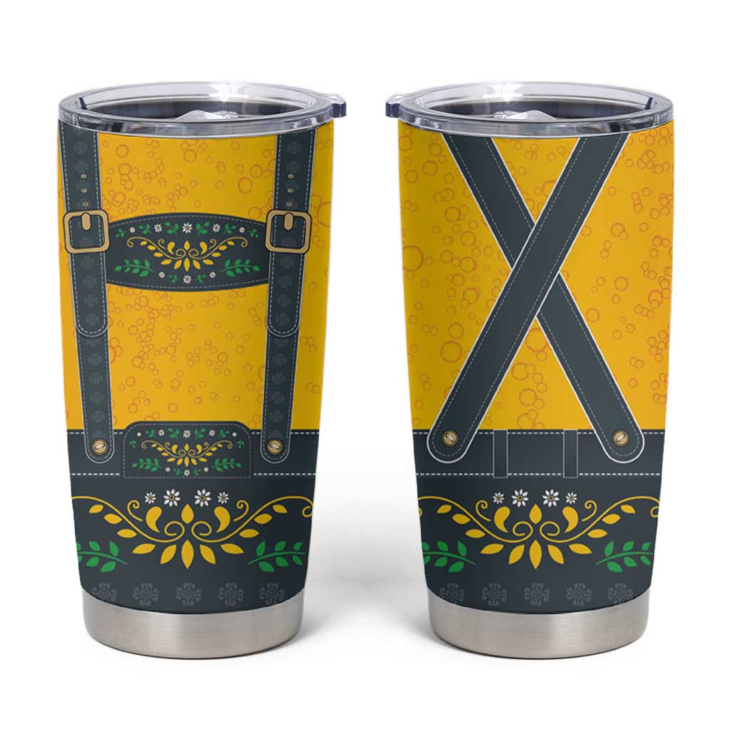 Lederhosen Oktoberfest Tumbler Cup Bavarian Beer Time - Wonder Print Shop