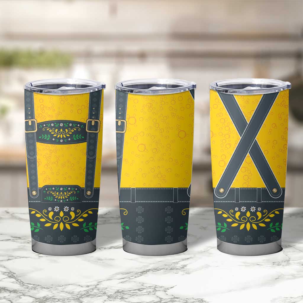 Lederhosen Oktoberfest Tumbler Cup Bavarian Beer Time - Wonder Print Shop